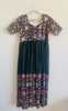 Picture of Dark green crushed long dress with pink duppata