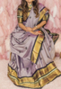 Picture of Lavender and black Paithani Soft silk with meenakari border lehenga set