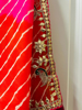 Picture of Multi color lehariya saree with hota work