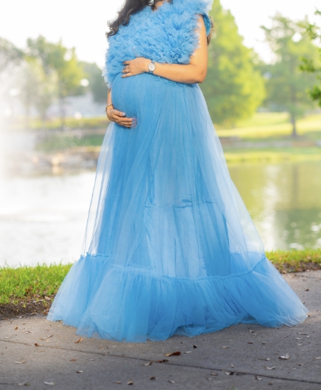 Picture of Frills dress -can  use for maternity shoot or party dress