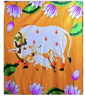 Picture of Cow and calf backdrop cloth 5*8