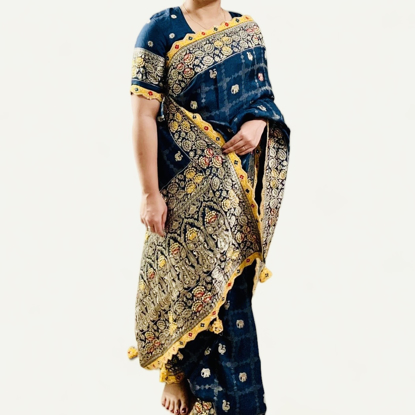 Picture of Georgette saree with work border