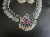 Picture of New oxidized lakshmi kasu necklace set
