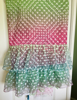 Picture of New Multicolor pastel net  Korean materia ruffle saree with 2 brand new blouses