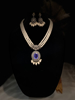 Picture of Beautiful Pearl Mala with Blue Doublet Stone