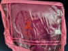 Picture of Magenta high low embroidered dress