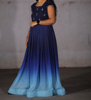 Picture of Blue color ruffle hands  long frock