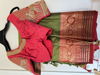 Picture of New Semi pattu silk saree with maggam work blouse