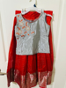 Picture of Pure Mangalagiri Pattu Langa with maggam work blouse 6-8y