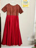 Picture of Red Banarasi Long Gown
