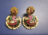 Picture of Jadau Kundan temple choker with earrings
