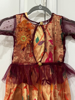 Picture of 4-5 years girls paithani langa and netted maggam work blouse