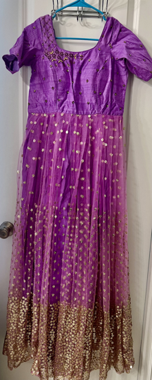Picture of Lilac colour long frock