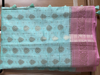 Picture of Sea blue and Baby pink soft Benaras saree