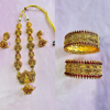 Picture of Beautiful Lakshmi Devi haram with earrings and bangles combo