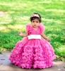 Picture of Pink Designer full length frock 1y