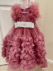Picture of Pink Designer full length frock 1y
