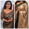 Picture of Sequin and net half and half saree