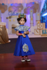 Picture of Samata and Shruthi Royal blue designer cape gown 2-4y