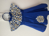 Picture of Samata and Shruthi Royal blue designer cape gown 2-4y