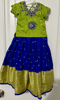 Picture of Blue & Green Pattu langa 2y - 3y