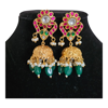 Picture of Handcrafted Sugar Pearls with Lakshmi Pendant & Screw back Jhumkas