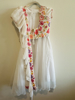 Picture of White organza lehenga with floral embroidery blouse