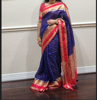 Picture of Royal blue Semi Silk Saree