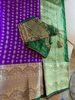 Picture of Semi pattu Saree with stitched blouse