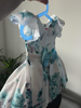 Picture of white and green frocks 1-2y