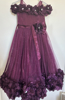 Picture of PL475 wine color 3D frock 4-6y