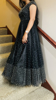 Picture of Black pearl work long dress