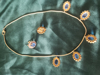 Picture of S925 tanzanite beads with mossanite stones neckset