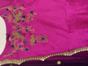 Picture of Pure raw silk pattu anarkali with maggam work