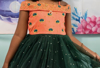 Picture of Peach and green frock - 5-6yr