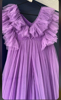 Picture of Purple Ruffle Maternity Dress