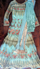 Picture of Sage green embroidered Anarkali 3pc set