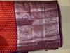 Picture of Red color Pure silk saree with customized blouse