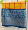 Picture of Yellow and Blue pattu saree