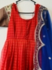 Picture of anarkali red blue dress