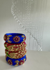 Picture of New broad raw silk maggam work bangles 2.6