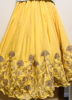 Picture of Teal and yellow cocktail lehenga 6-7y