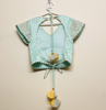 Picture of Teal and yellow cocktail lehenga 6-7y