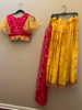 Picture of New yellow and pink cutwork lehenga