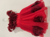 Picture of Janya’s Closet Red Party Dress with hair clip 1-2y