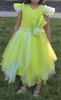 Picture of lil angels kids green and blue dress 4-5y