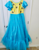 Picture of Blue and yellow long frock