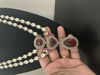 Picture of Victorian Layered moissanite necklace with jadau in ruby