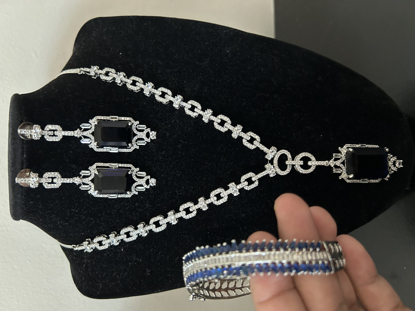 Picture of Sapphire diamond finish set with bracelet