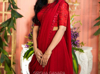 Picture of Maroon designer lehenga